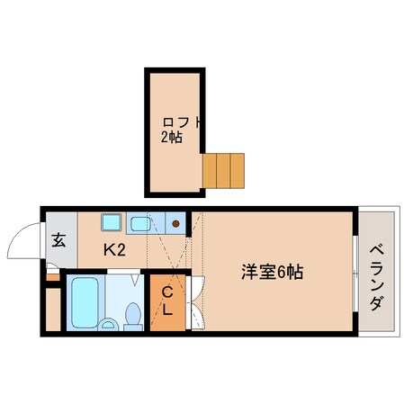 大和西大寺駅 徒歩10分 2階の物件間取画像